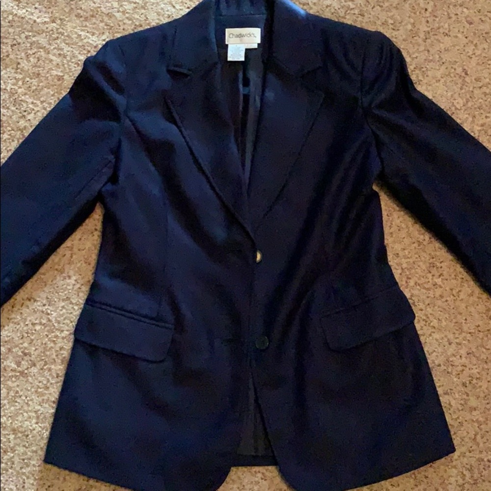 Chadwick’s wool blazer.